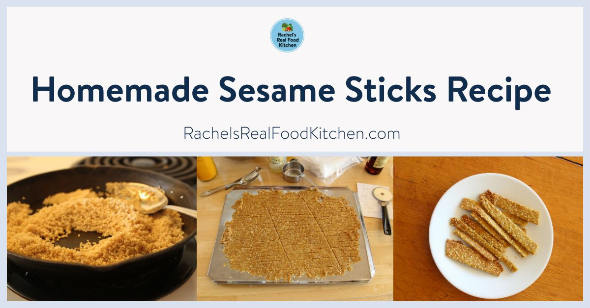 Homemade Sesame Sticks Recipe with Sprouted Flour Rachel's Real Food Kitchen